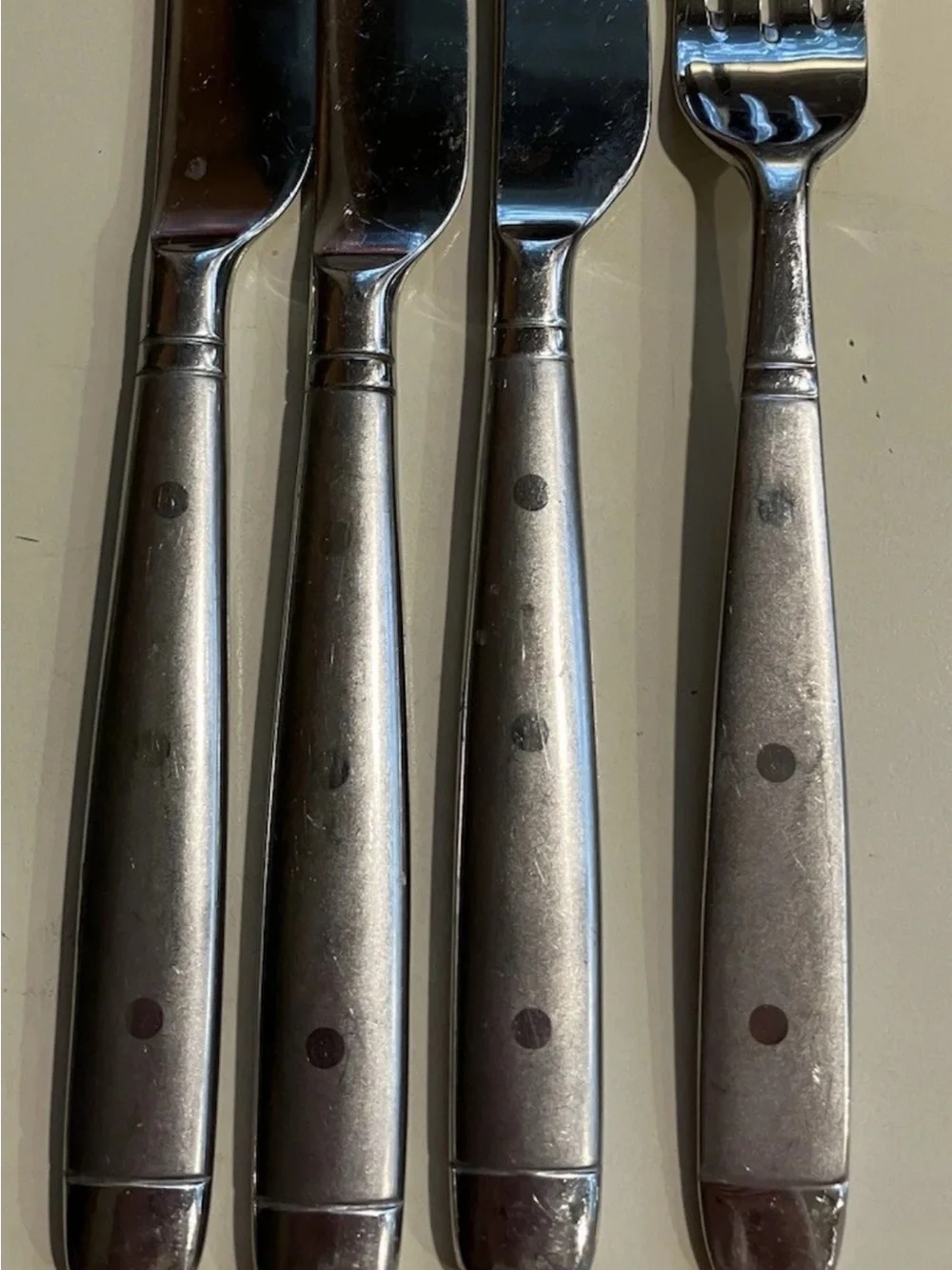 Cuisinart Stainless Steel flatware replacement pieces 3 knife 1 fork